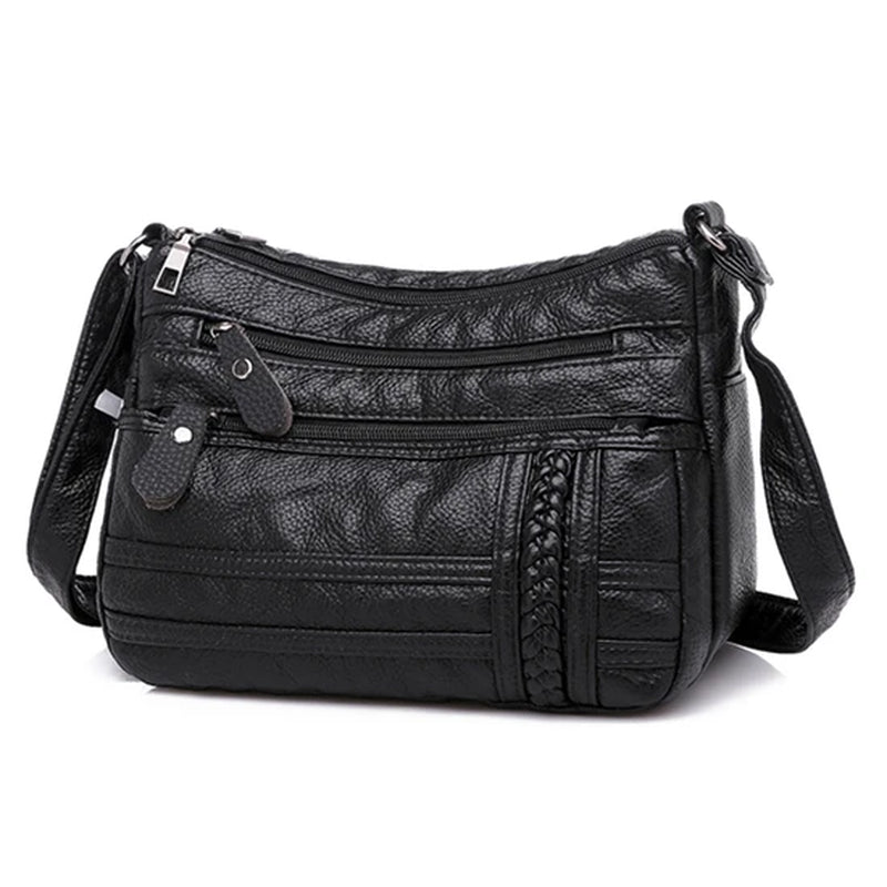 Fashion Women Bag Pu Soft Leather Shoulder Bag Multi-Layer Crossbody Bag Quality Small Bag Brand Red Handbag Purses