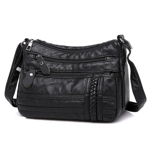 Fashion Women Bag Pu Soft Leather Shoulder Bag Multi-Layer Crossbody Bag Quality Small Bag Brand Red Handbag Purses