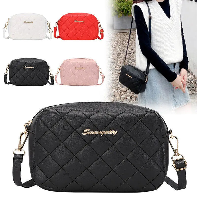Simple Solid Color Leather Shoulder Bag for Women Lady Crossbody Messenger Bag Luxury Designer Handbag Female over Shoulder Bag