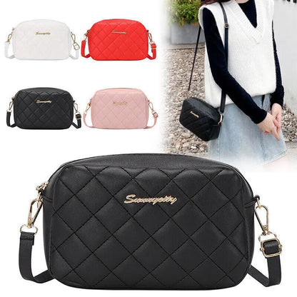 Simple Solid Color Leather Shoulder Bag for Women Lady Crossbody Messenger Bag Luxury Designer Handbag Female over Shoulder Bag