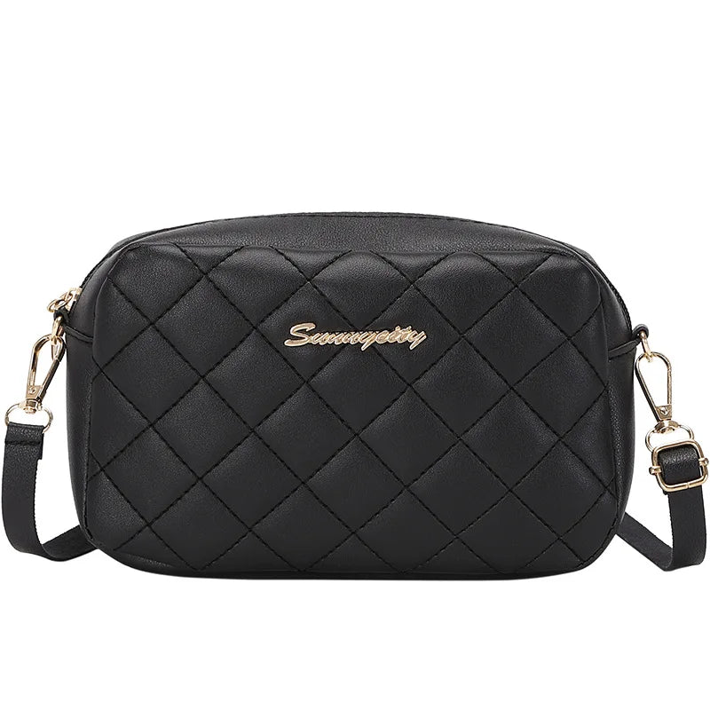 Simple Solid Color Leather Shoulder Bag for Women Lady Crossbody Messenger Bag Luxury Designer Handbag Female over Shoulder Bag