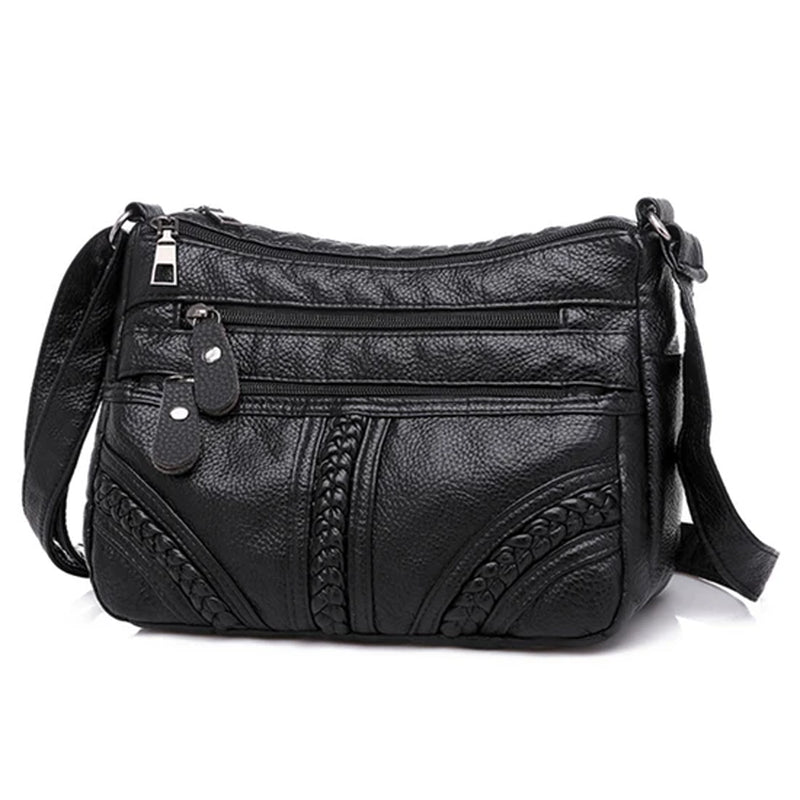 Fashion Women Bag Pu Soft Leather Shoulder Bag Multi-Layer Crossbody Bag Quality Small Bag Brand Red Handbag Purses