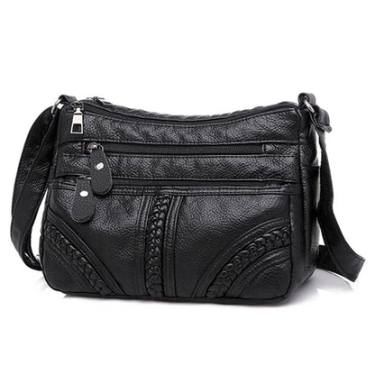 Fashion Women Bag Pu Soft Leather Shoulder Bag Multi-Layer Crossbody Bag Quality Small Bag Brand Red Handbag Purses