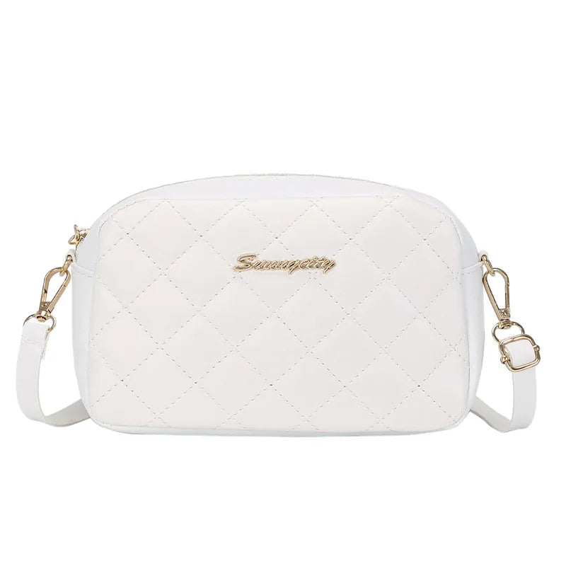 Simple Solid Color Leather Shoulder Bag for Women Lady Crossbody Messenger Bag Luxury Designer Handbag Female over Shoulder Bag