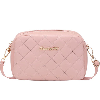 Simple Solid Color Leather Shoulder Bag for Women Lady Crossbody Messenger Bag Luxury Designer Handbag Female over Shoulder Bag