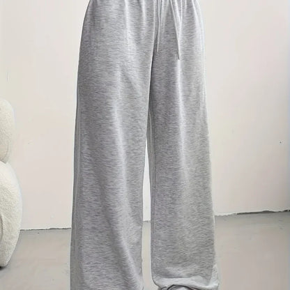 Spring and Autumn Casual Style Small Hoodie Straight Pants Casual Pants Women'S Autumn and Winter Baggy Pants