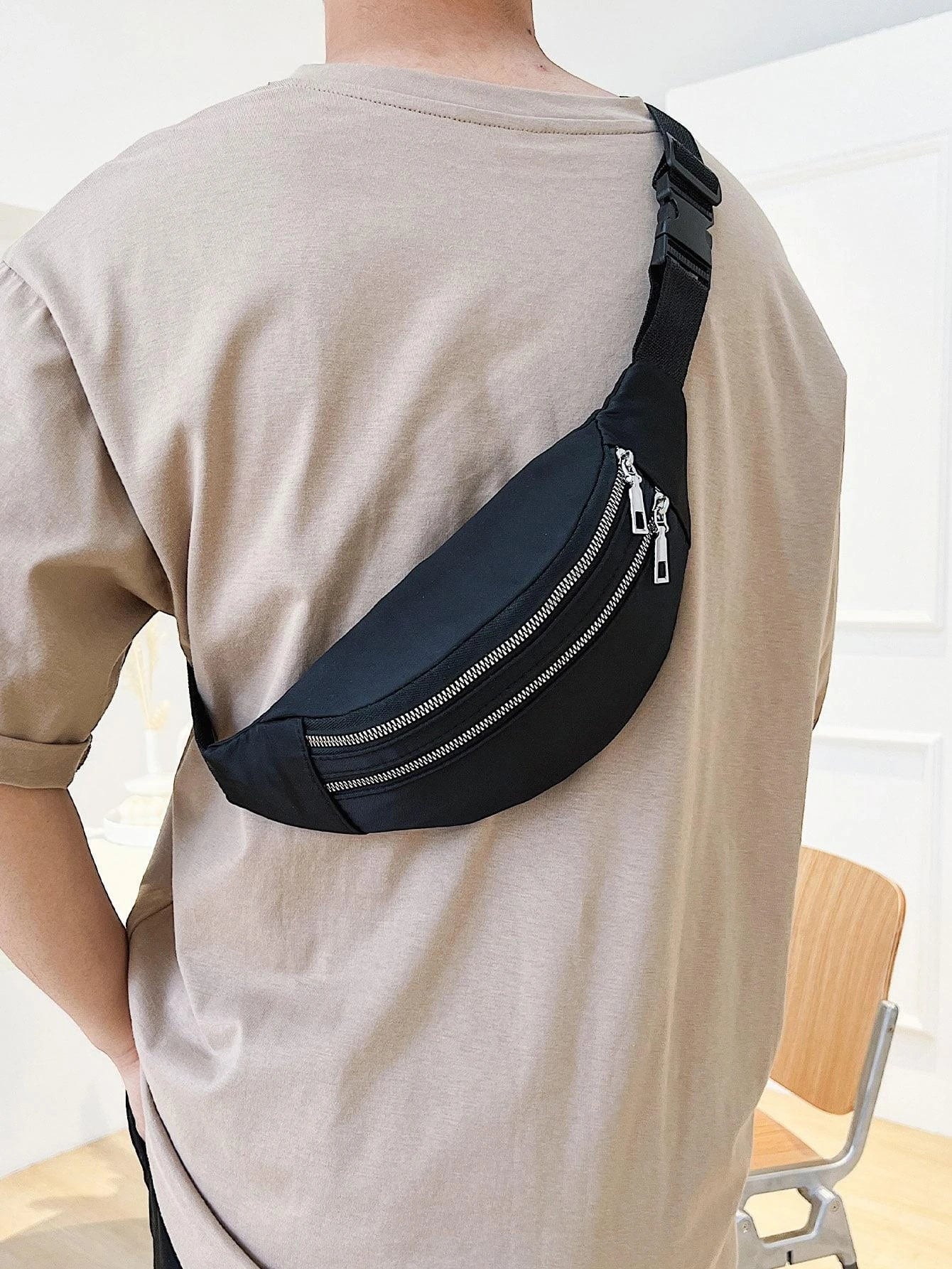 Waist Bag Men'S Chest Bag Shoulder Bag Crossbody Bag Waist Mobile Phone Bag Sports Outdoor Travel Bag Waist Bag Men'S Chest Bag Bag Bag Ins Shoulder Bag Crossbody Bag Female Student K-Style Versatile Foreign Style Super Hot Bag Trendy Outdoor Sports Fashion Mobile Phone Bag