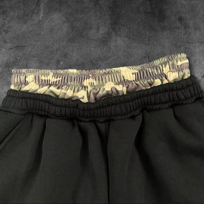 Y2K Leopard Sweatpants Wide Leg Baggy Pants Womens High Waist Joggers