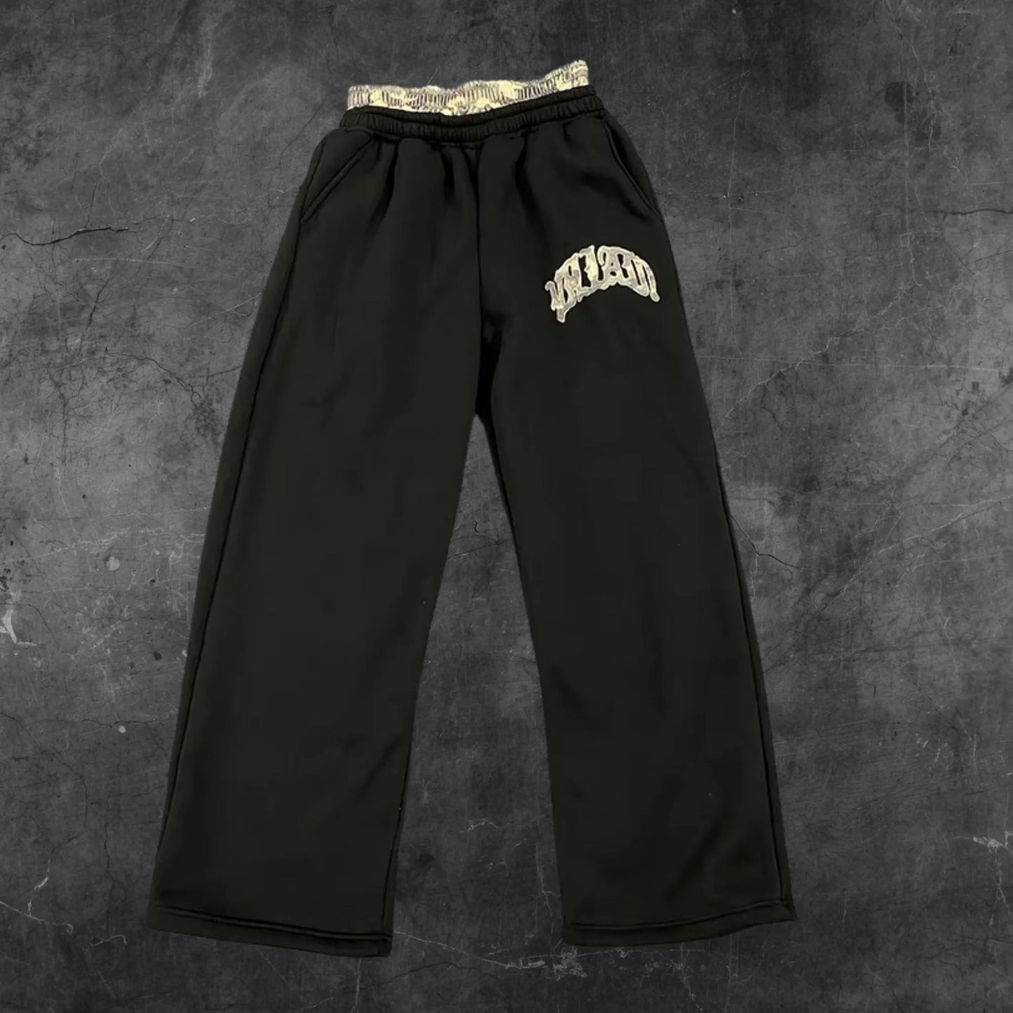 Y2K Leopard Sweatpants Wide Leg Baggy Pants Womens High Waist Joggers