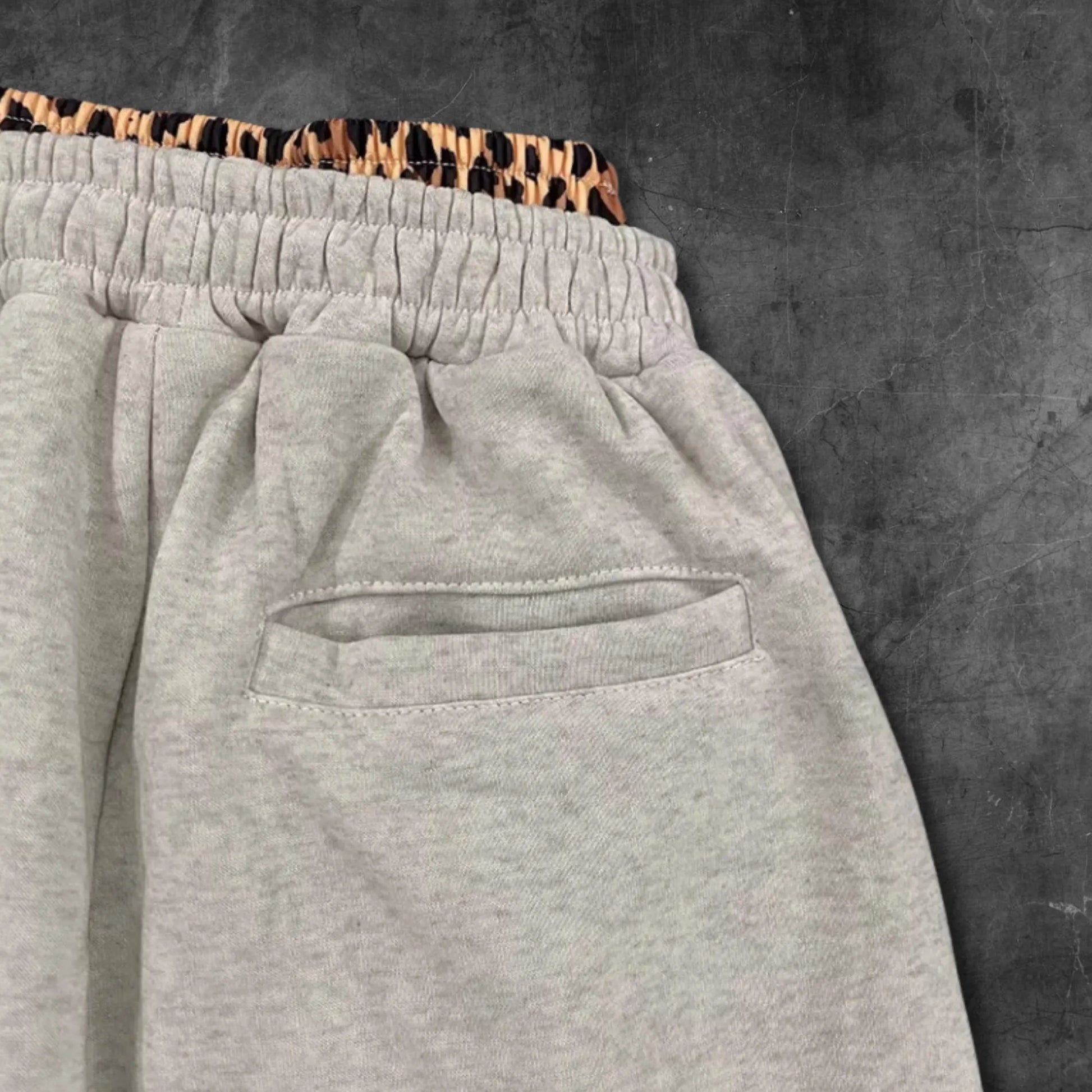 Y2K Leopard Sweatpants Wide Leg Baggy Pants Womens High Waist Joggers
